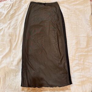 Elegant Black Sheer Skirt